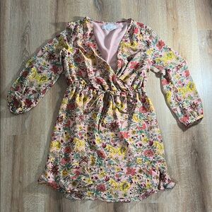 LOFT Pink Floral Dress Size MP